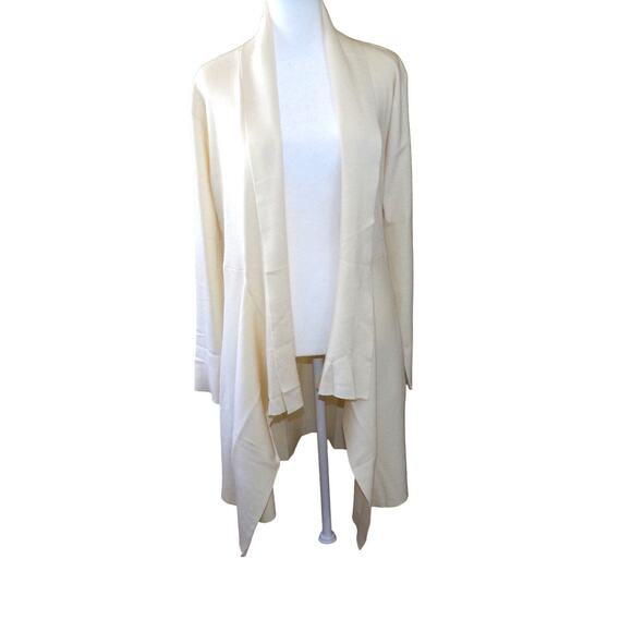 Long Wrap Sweater Cream Color NWOT Size Large - Picture 5 of 5